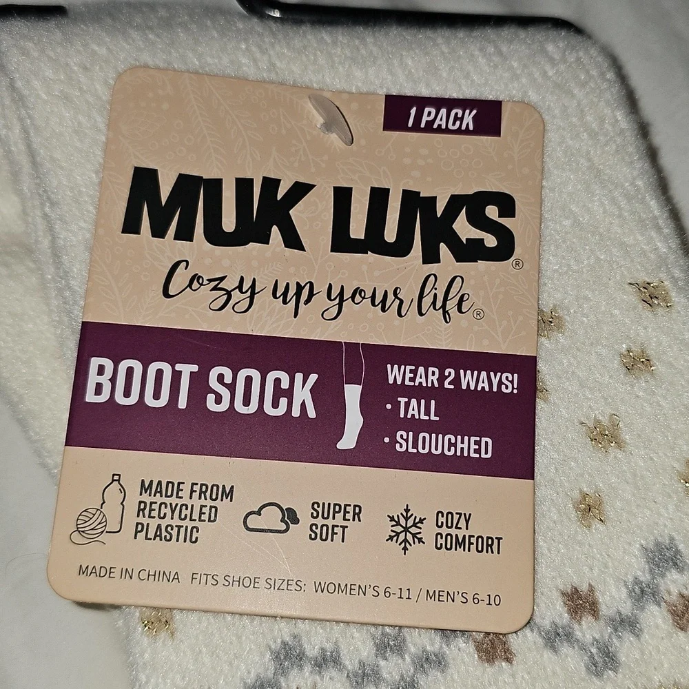 MUK LUKS, Boot Socks!! Super Soft! Nwts! Womens 6-11